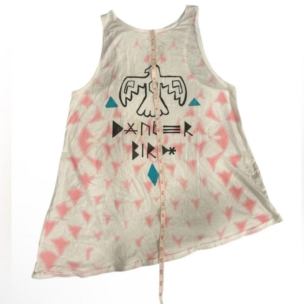 Chaser Danger Bird Women’s racerback tank top in White and Pink NWOT Size Small - Picture 4 of 7